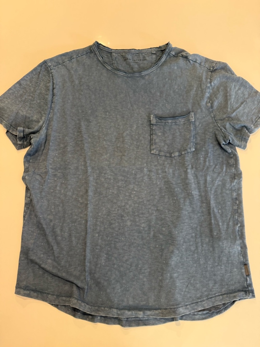 John Varvatos Faded Indigo Short Sleeve Pocket Tee